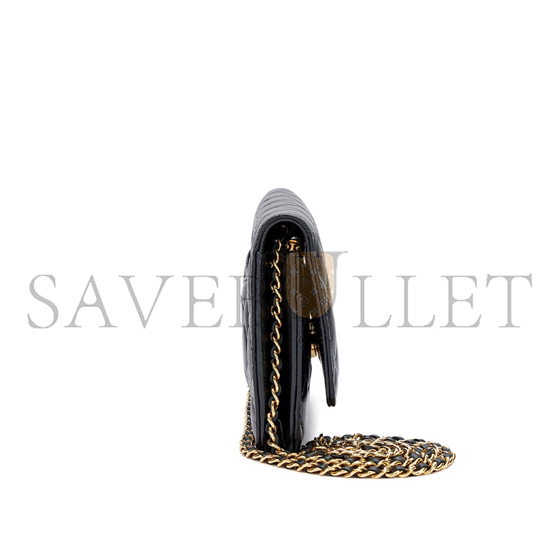 CHANEL LAMBSKIN QUILTED WALLET ON CHAIN AP0250 (19*13*3cm)